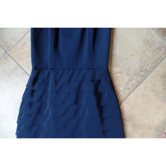 Tomasz Starzewski Layered Ruffle Silk Sheath Dress - Picture 4 of 8